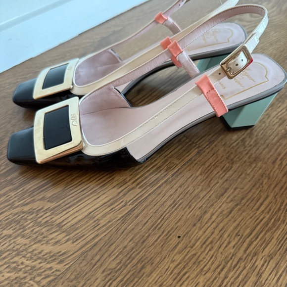 Roger Vivier Belle Vivier 45 patent leather slingback pumps size 40 - Picture 3 of 7